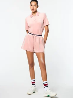 Adele Velour Short- Pale Mauve