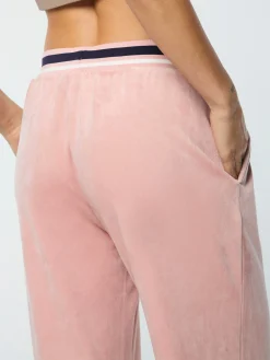Adele Velour Track Pant- Pale Mauve