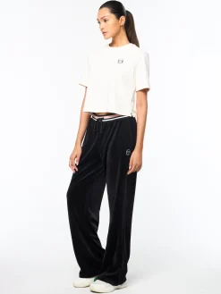 Adele Velour T-Shirt- Gardenia