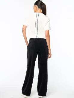 Adele Velour T-Shirt- Gardenia