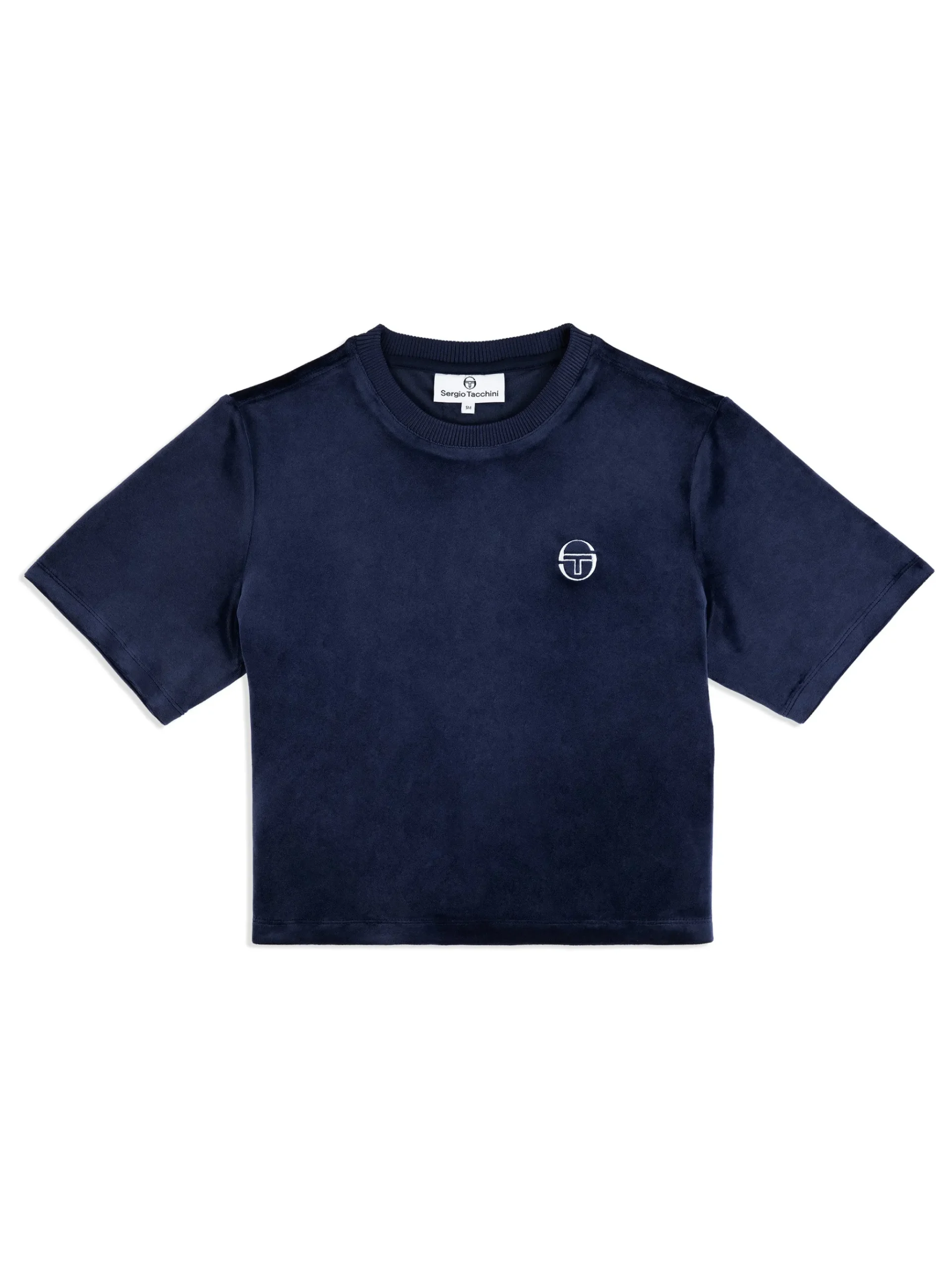 Adele Velour T-Shirt- Maritime Blue