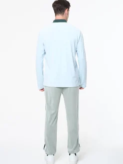 Banda Velour Polo- Baby Blue