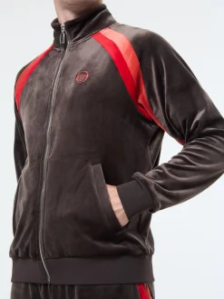 Banda Velour Track Jacket- Mulch