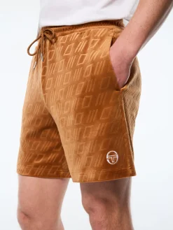 Bandiera Debossed Velour Short-Sugar Almond