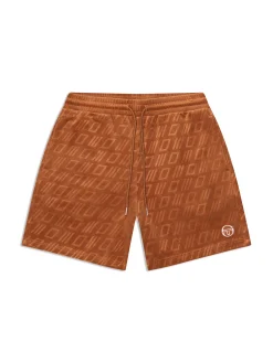 Bandiera Debossed Velour Short-Sugar Almond