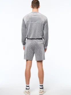 Bandiera Debossed Velour Short-Sleet