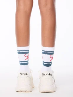 Classico Script Sock-Brilliant White