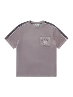 Cresta Velour Pocket T-Shirt-Sleet