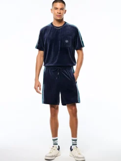 Cresta Velour Short-Maritime Blue