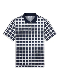 Damarindo Check Polo- Maritime Blue
