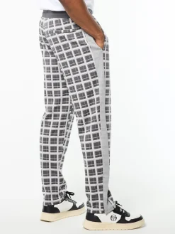 Damarindo Check Track Pant- Quiet Grey