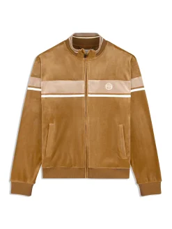 Damarindo Velour Track Jacket- Bronze Brown