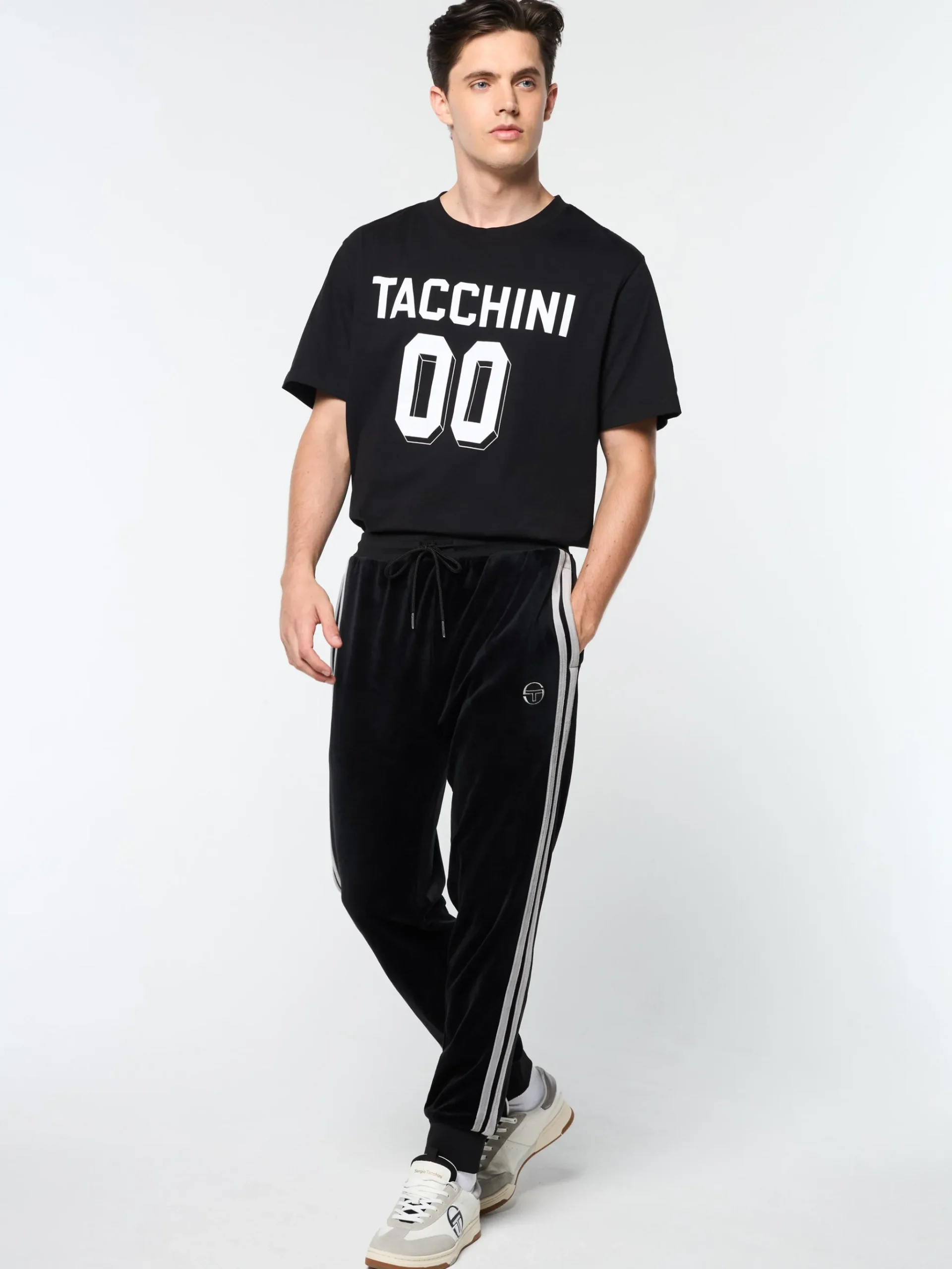 Damarindo Velour Track Pant- Black Beauty