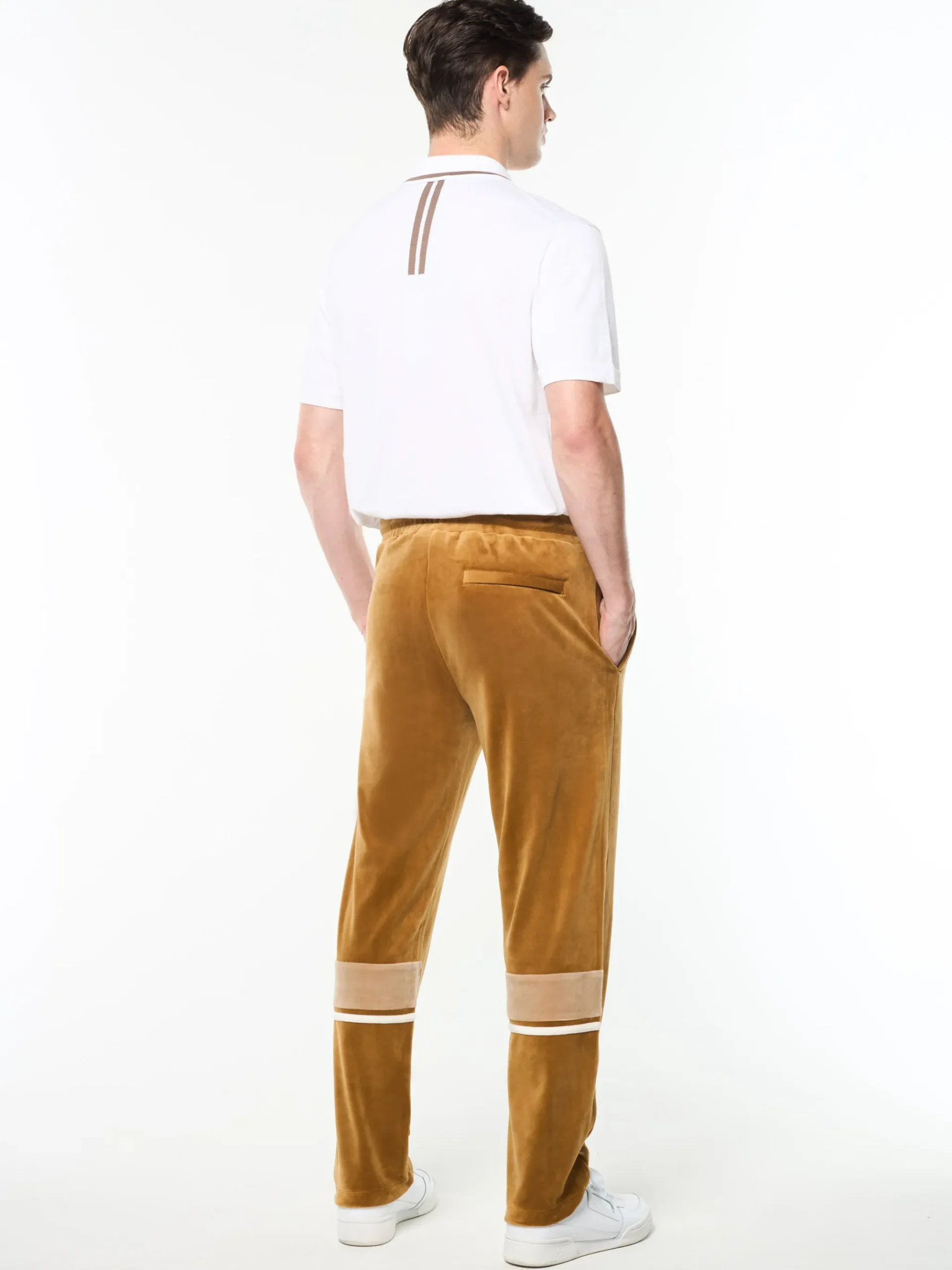 Damarindo Velour Track Pant- Bronze Brown