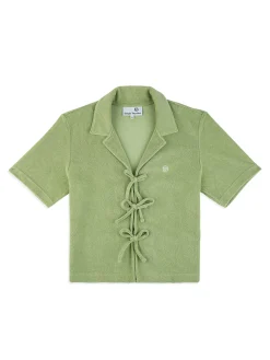 Edda Cropped Shirt- Reseda