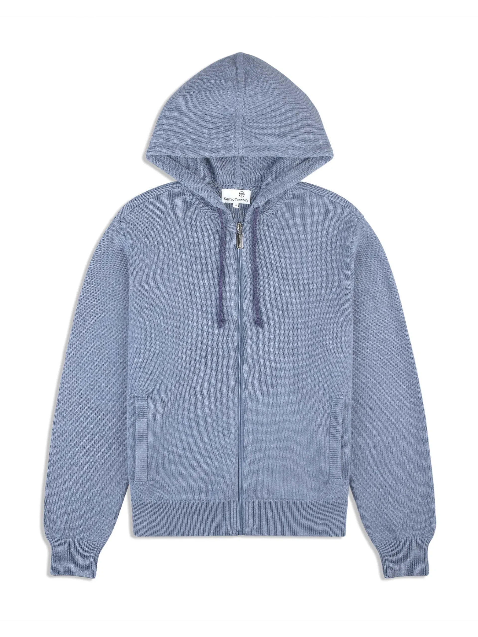 Fausto Knit Hoodie- Faded Denim