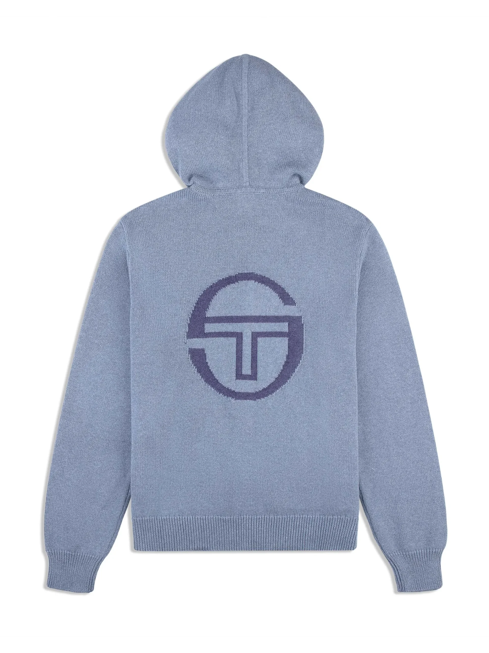 Fausto Knit Hoodie- Faded Denim