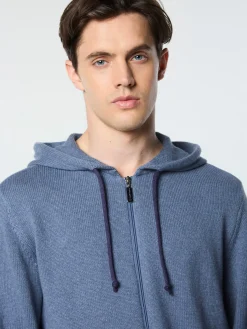 Fausto Knit Hoodie- Faded Denim