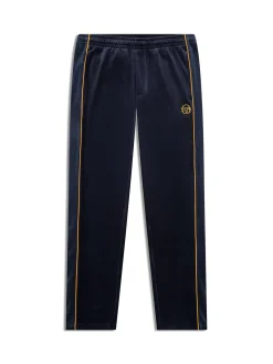 Forato Velour Track Pant-Maritime Blue