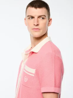 Fratelli Crochet Cabana Polo-Geranium Pink