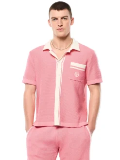Fratelli Crochet Cabana Polo-Geranium Pink