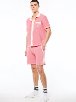 Fratelli Crochet Cabana Polo-Geranium Pink