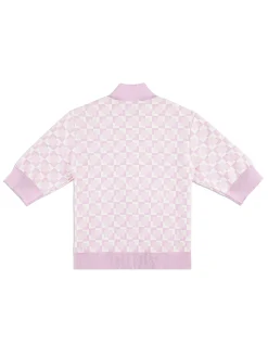 Leila Short Sleeve Track Jacket- Pale Mauve