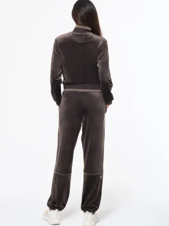 Leta Velour Pant- Mulch