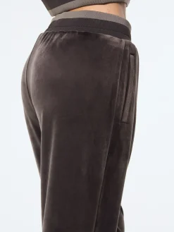 Leta Velour Pant- Mulch