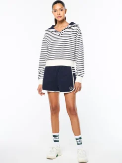 Marina Sailor Collar Sweatshirt- Gardenia