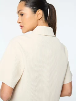 Mia Cropped Shirt- Fog
