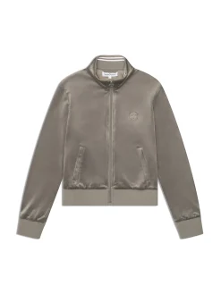 Nuvola Velour Track Jacket-Agave Green