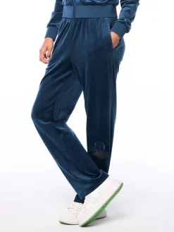 Nuvola Velour Track Pant-Key Largo