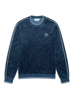 Obliquo Velour Crewneck-Key Largo