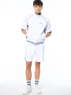 Pannello Short Sleeve Track Jacket-Brilliant White