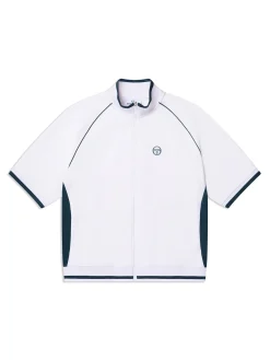 Pannello Short Sleeve Track Jacket-Brilliant White
