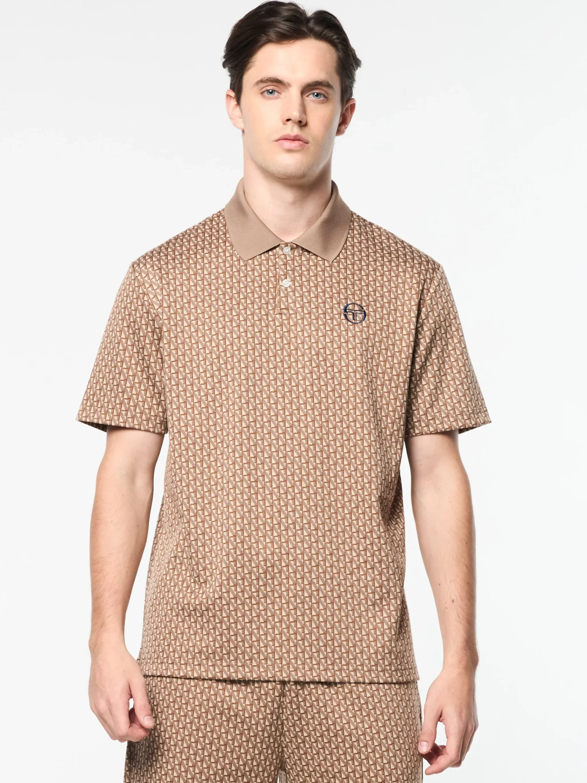 Paolo Knit Polo- Taupe Grey