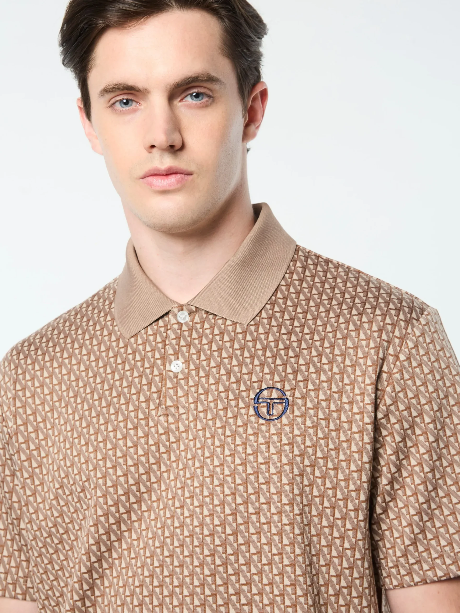 Paolo Knit Polo- Taupe Grey