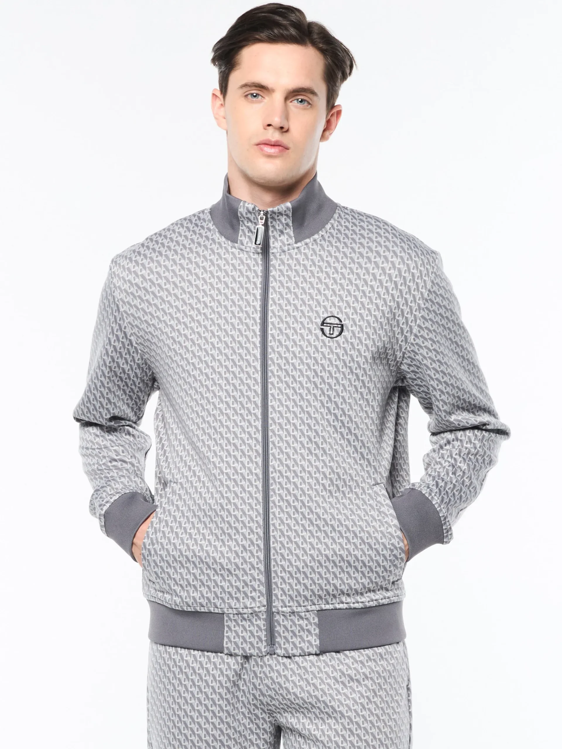 Paolo Knit Track Jacket- Quiet Shade
