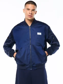 Piano Bomber Jacket-Maritime Blue