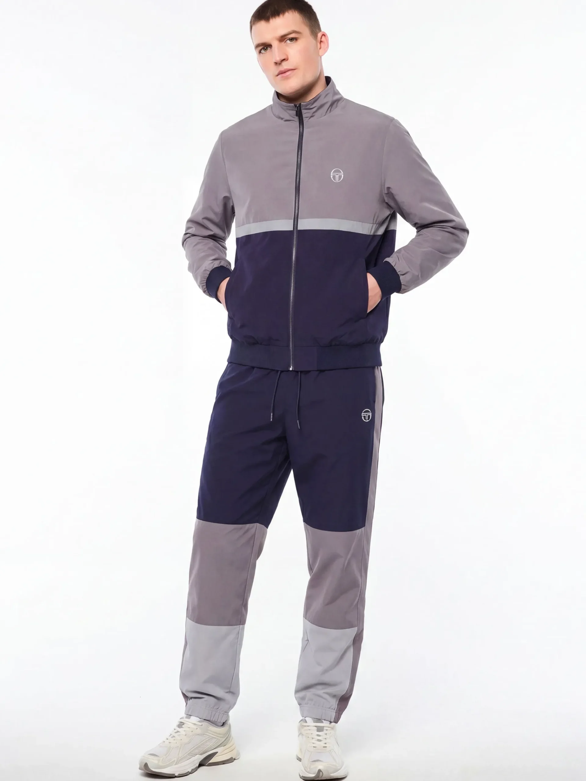 Portico Track Jacket- Slate Gray