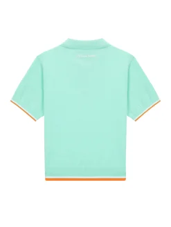 Preppy Knit Polo- Light Mint
