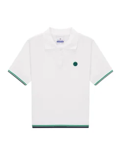 Preppy Knit Polo- Off White