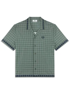 Quadretto Cabana Shirt- Duck Green