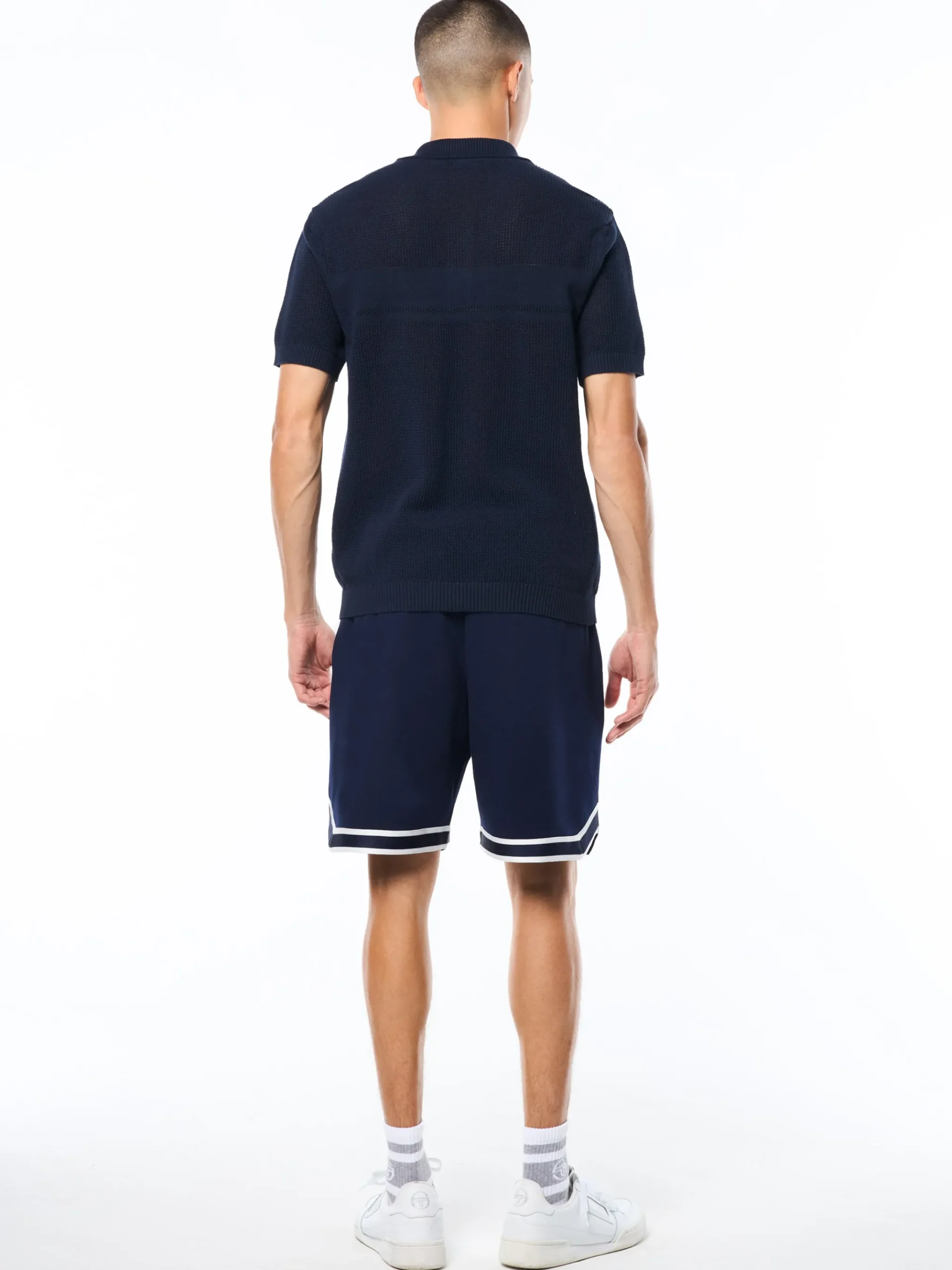 Sabino Knit Polo-Maritime Blue