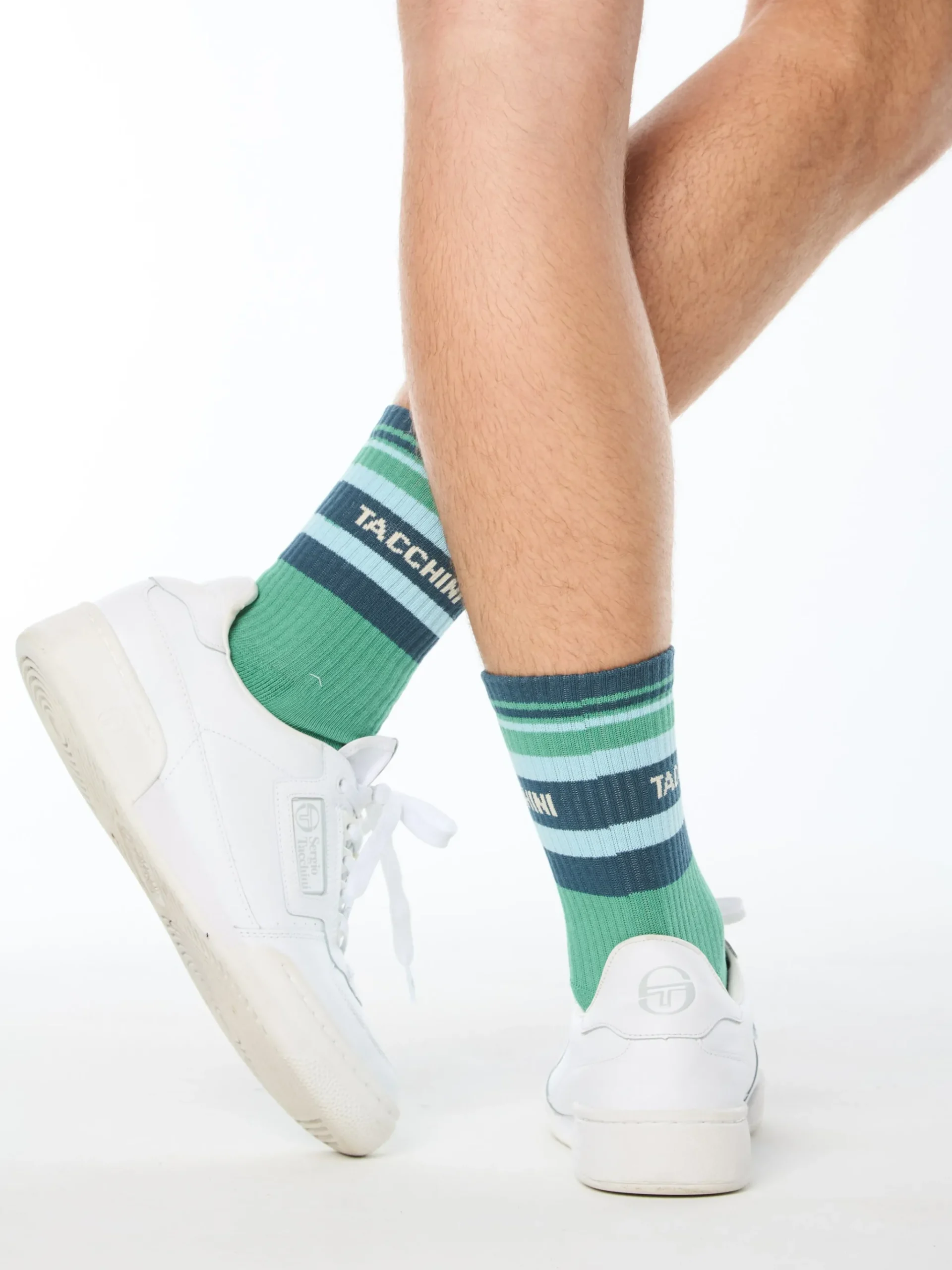 Strisce Sock-Bottle Green