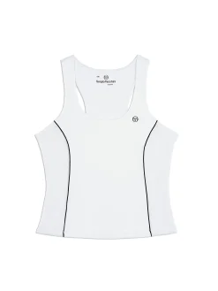 Tessa Scoop Neck Tank- Brilliant White