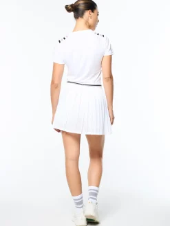 Verona Mesh Skort- Brilliant White
