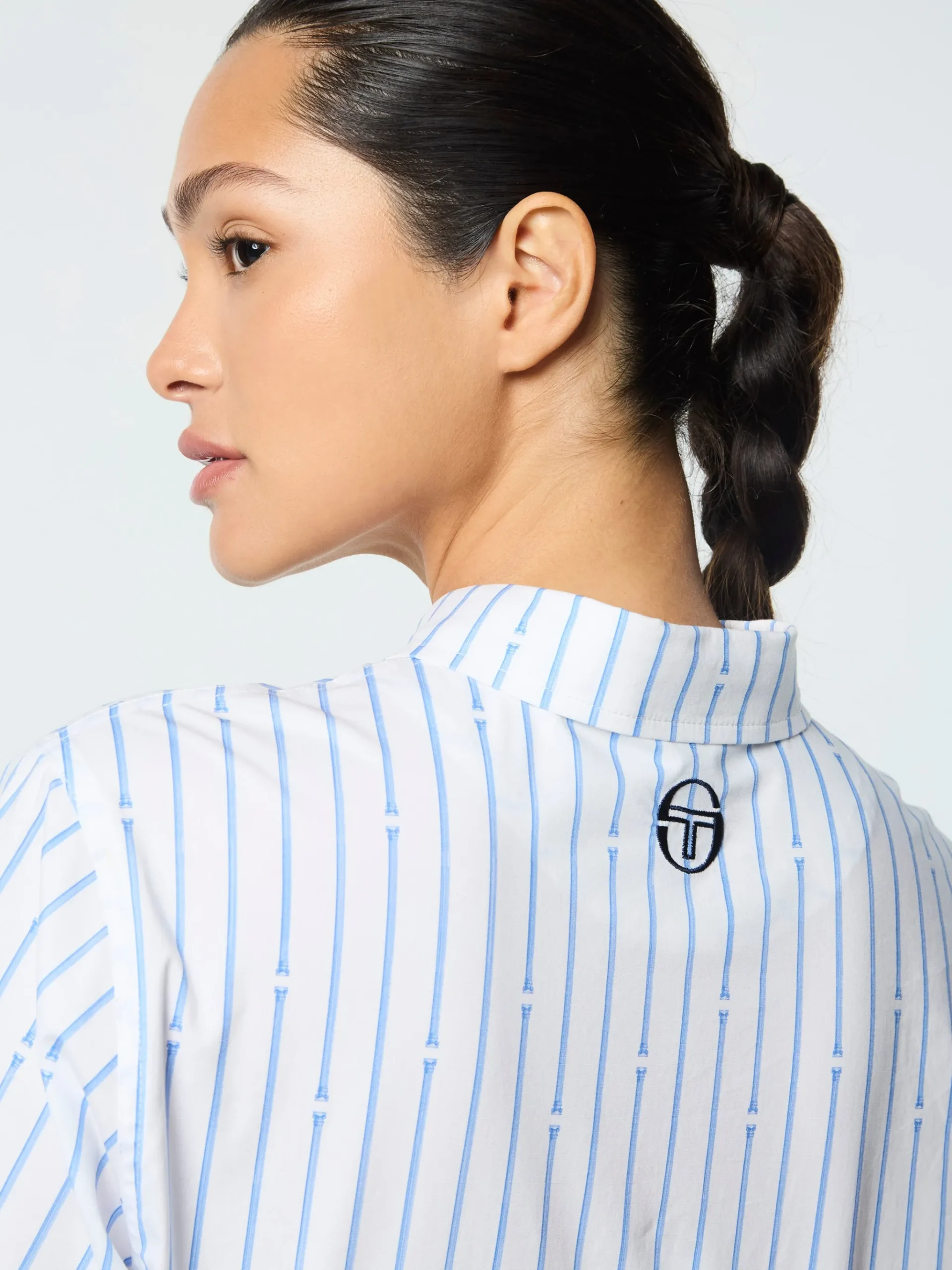 Women's Colonna Cropped Shirt- French Blue
