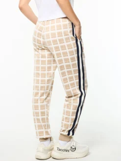 Women's Damarindo Check Track Pant- Humus